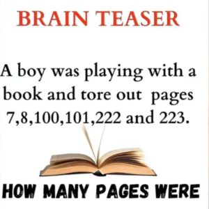 Riddle: How Many Pages Are Torn Out?