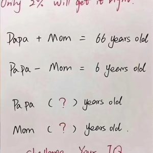 Calculate the age of father and mother