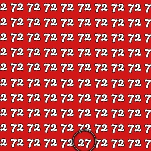 Optical Illusion: Within 5 Seconds Spot The Number 21 and 27 among 72